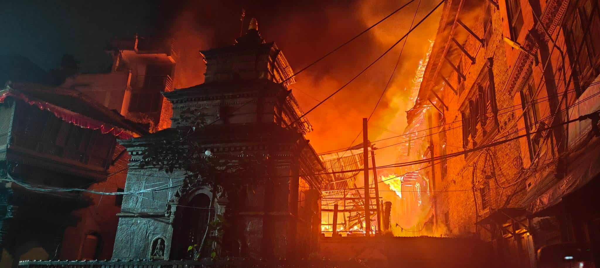 काठमाडौंको परोपकार भिम्सेंस्थनमा आगलागी