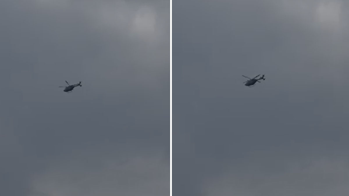 भैंसेपाटीबाट मन्त्री बोकेको हेलिकप्टर भैरवनाथ गणमा उत्रियो