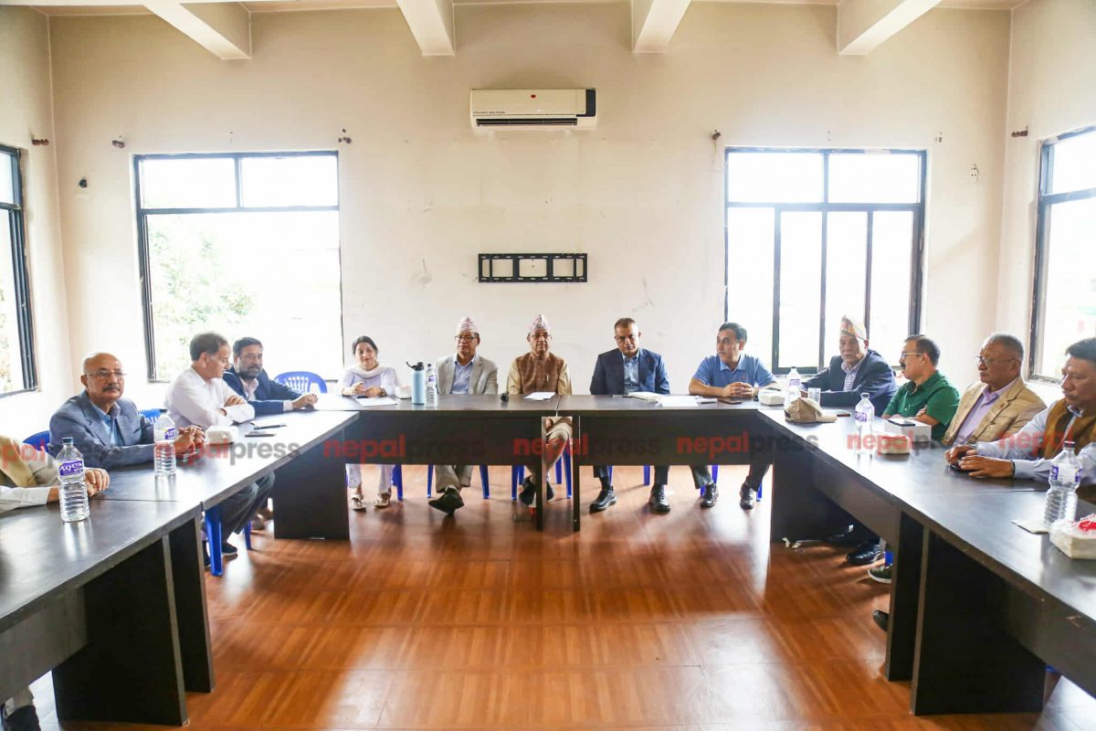 कांग्रेसको केन्द्रीय कार्यसम्पादन समितिको बैठक सानेपामा