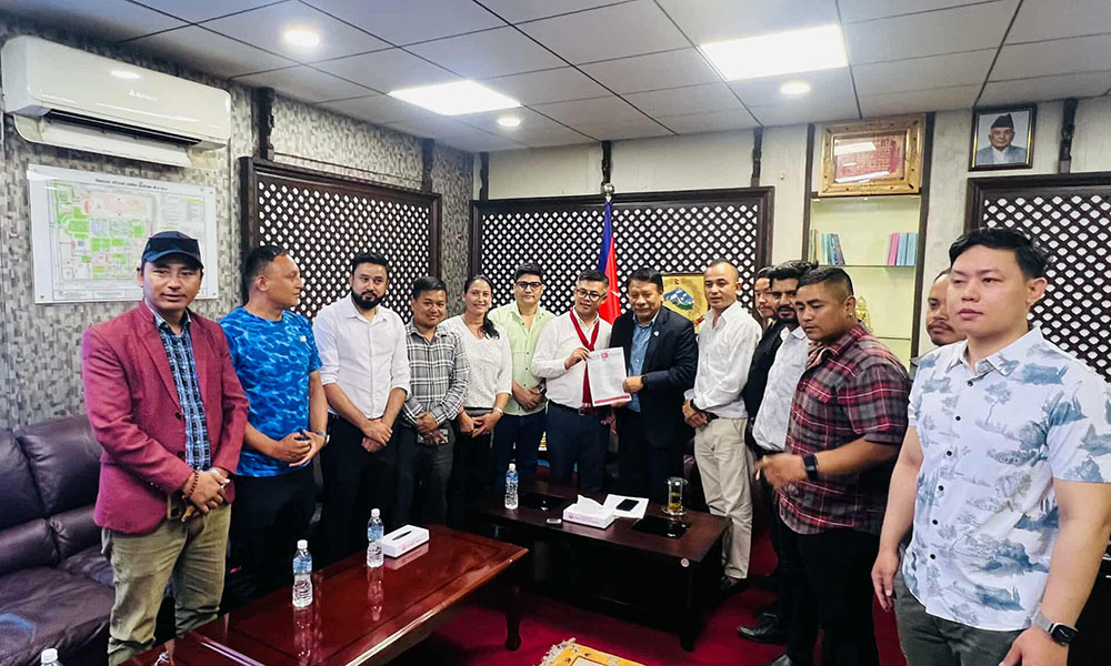 नेकपा एस राई नेतृत्वको युवा संघको सरकारलाई १३ बुँदे ज्ञापन पत्र