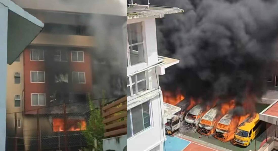 युलेन्स स्कुलमा भएको विध्वंस- ८३ वटा बस जलाइए, ९ वटा भवनमा लुटपाट र आगजनी