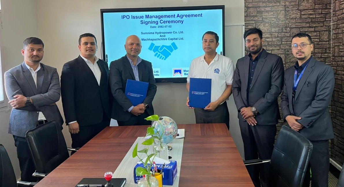 सुम्निमा हाइड्रोपावरले आईपीओ निष्काशन गर्ने, बिक्री प्रबन्धकमा माछापुच्छ्रे क्यापिटल नियुक्त