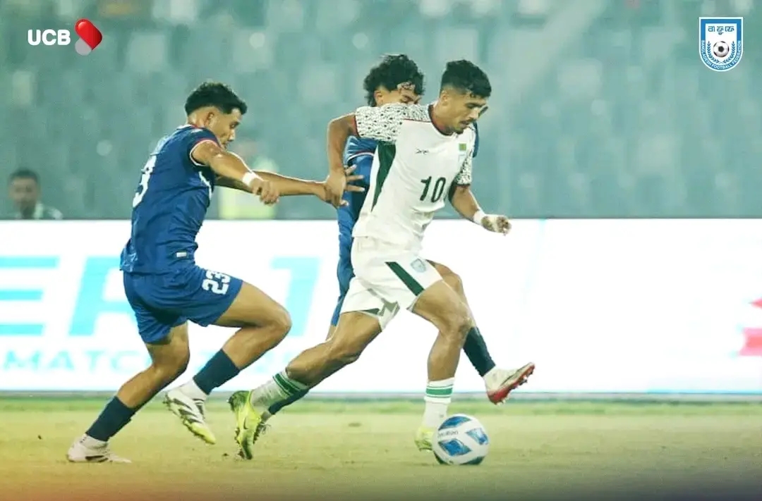 बंगलादेशसंग बराबरी खेल्यो नेपाल