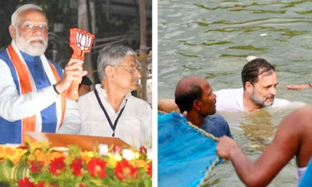 बिहारमा चुनावी सरगर्मी : मोदीको ‘कट्टा’ देखि राहुलको पौडीसम्मको चर्चा