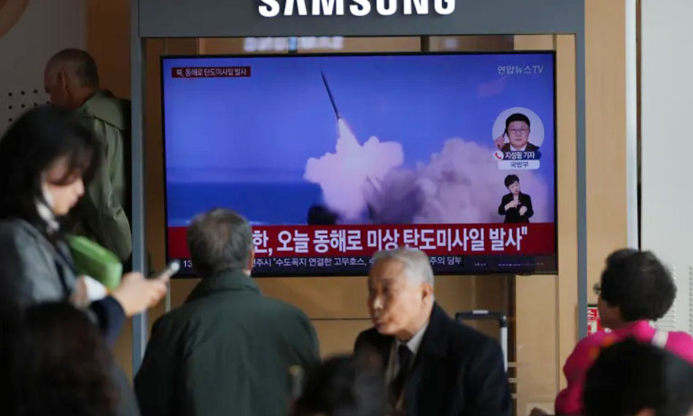 उत्तर कोरियाद्वारा पूर्वी समुद्रमा ब्यालेस्टिक क्षेप्यास्त्र प्रहार