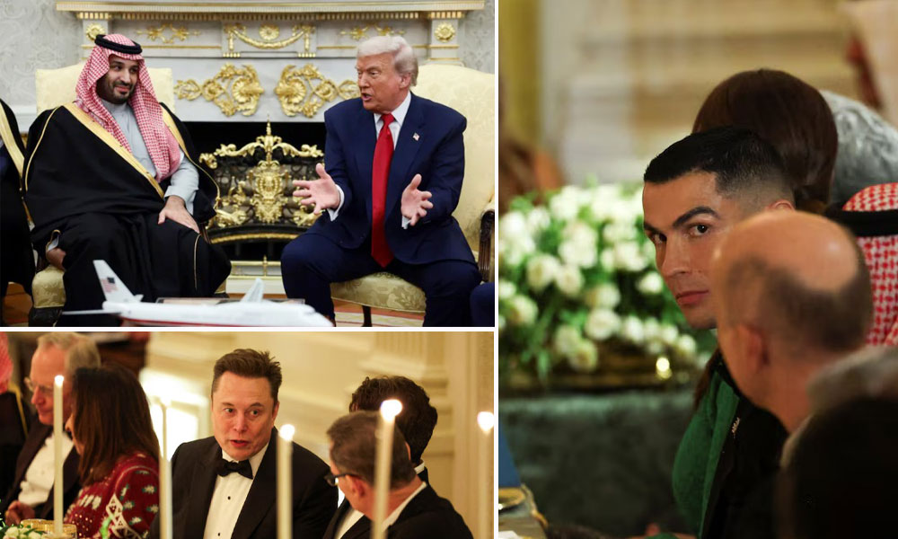 ट्रम्पद्वारा आयोजित रात्रिभोजमा साउदी राजकुमारसहित रोनाल्डो र एलन मस्क सहभागी