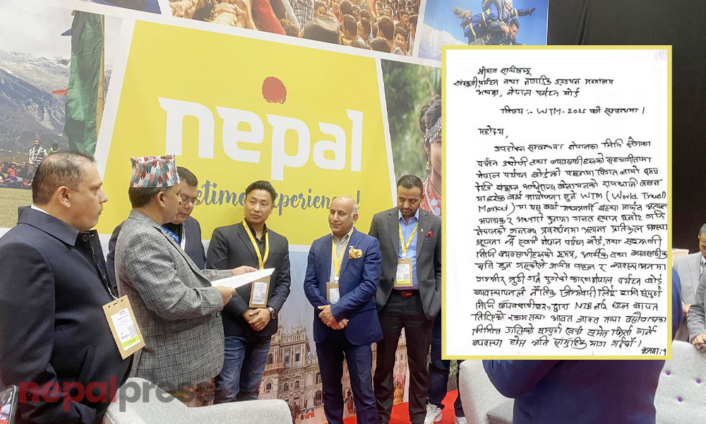 ‘वर्ल्ड ट्राभल मार्केट’ मा सहभागी पर्यटन व्यवसायी बोर्डसँग असन्तुष्ट, आतेजाते र स्टलको खर्च फिर्ता मागे