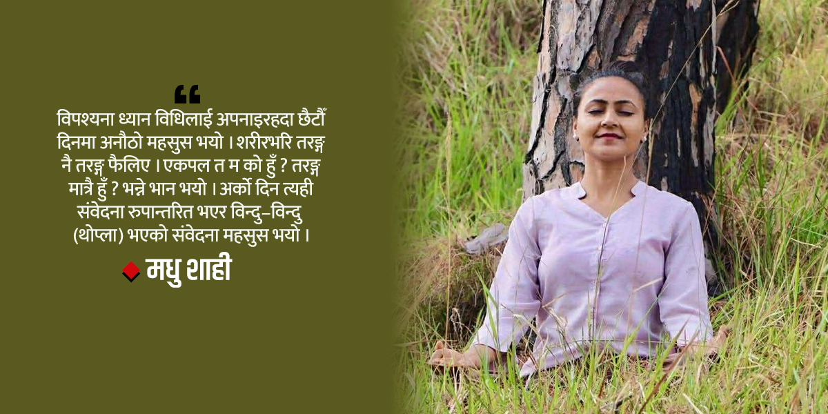 आफैँलाई गुमाएर, आफैँलाई प्राप्त गर्ने अद्भुत यात्रा विपश्यना