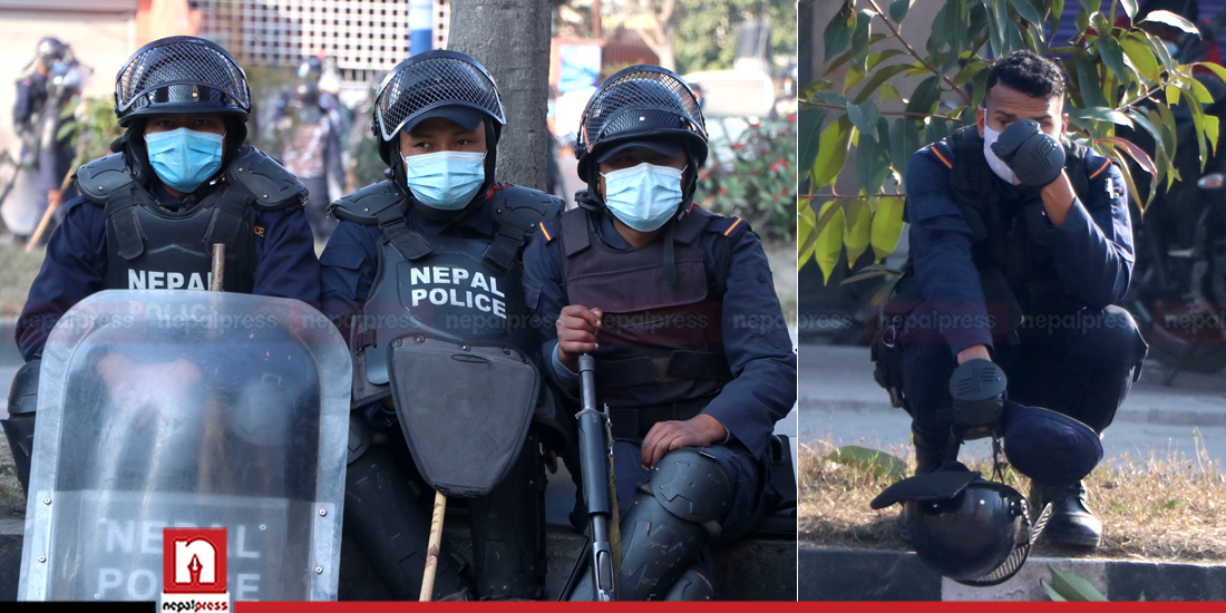 एमाले प्रदर्शन र एनपिएल लक्षित सुरक्षा नीति– ३ हजार प्रहरी सडकमा, उपत्यकाका गण–गुल्म स्ट्याण्डबाइ 