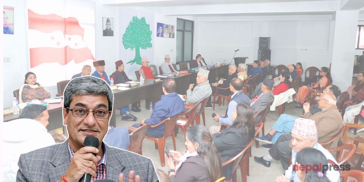 विभाजनउन्मुख कांग्रेसलाई रमेश लेखकको मध्यमार्गी प्रस्तावले डोर्‍यायो महाधिवेशनतर्फ