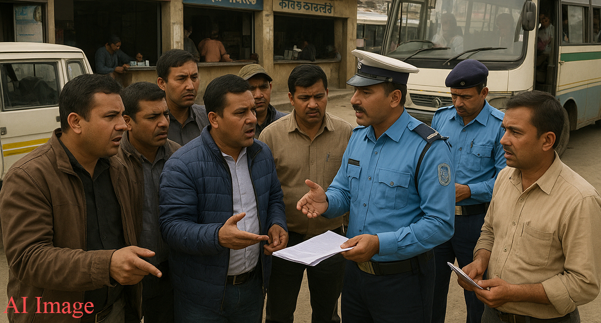 भोजपुरमा ट्राफिकको ‘असुली धन्दा’ ले व्यवसायी हैरान