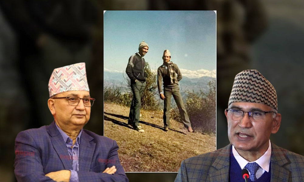 विष्णु पौडेलसँगको पुरानो फोटो राख्दै ईश्वरले भने- जोखिम, प्रतिकूलता र दुःखका दिनमा हामी सँगै