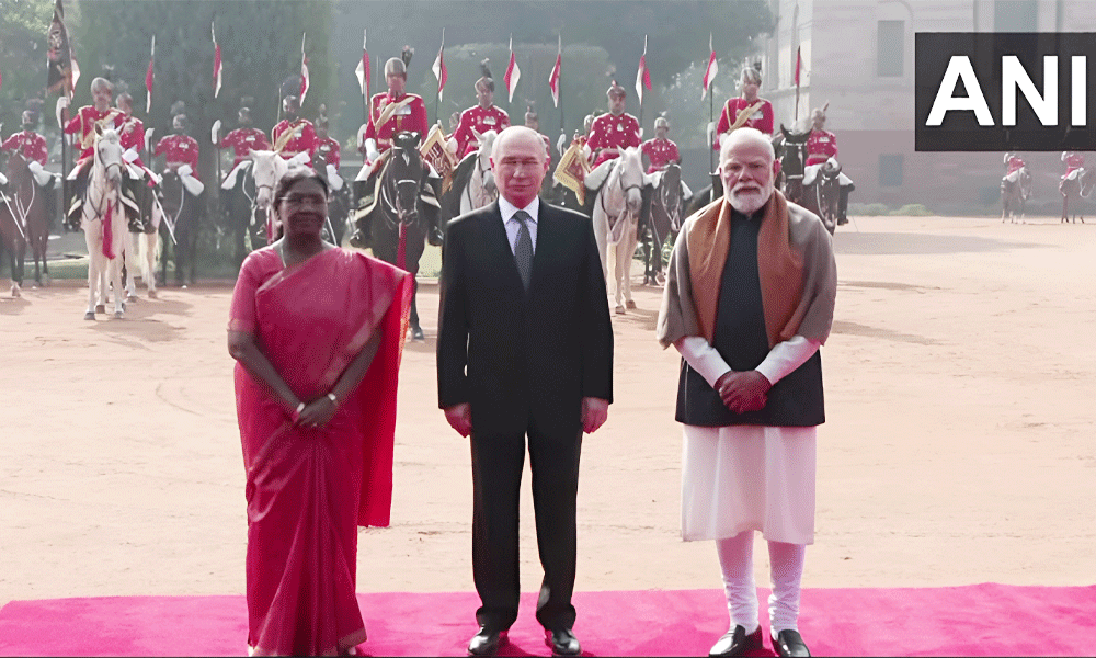 रुसी राष्ट्रपतिलाई भारतमा २१ तोपको सलामी