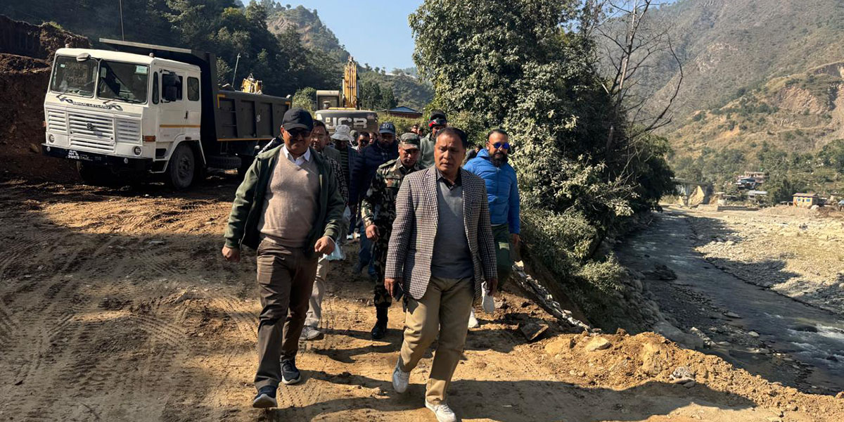 बीपी राजमार्गको पुनर्निर्माण धमाधम, बर्खा लाग्नुअघि नै काम सक्न कुलमानको निर्देशन