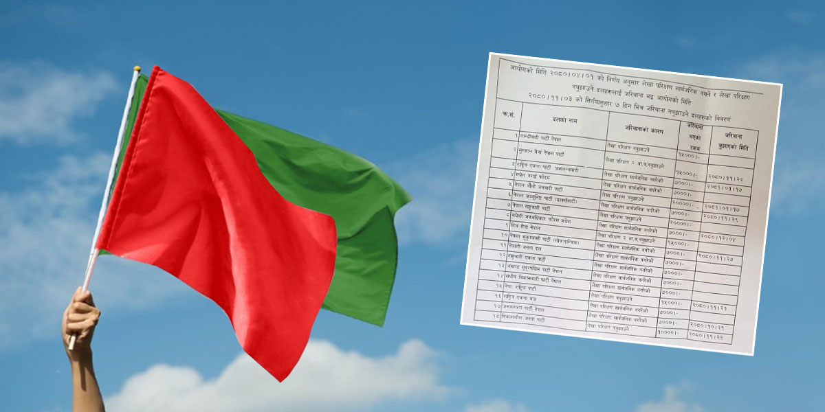 जरिवाना नतिरेका ६ दल निर्वाचनको दौडमा