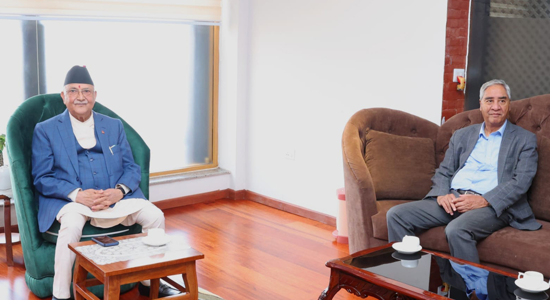 देउवा भेट्न पुगे ओली